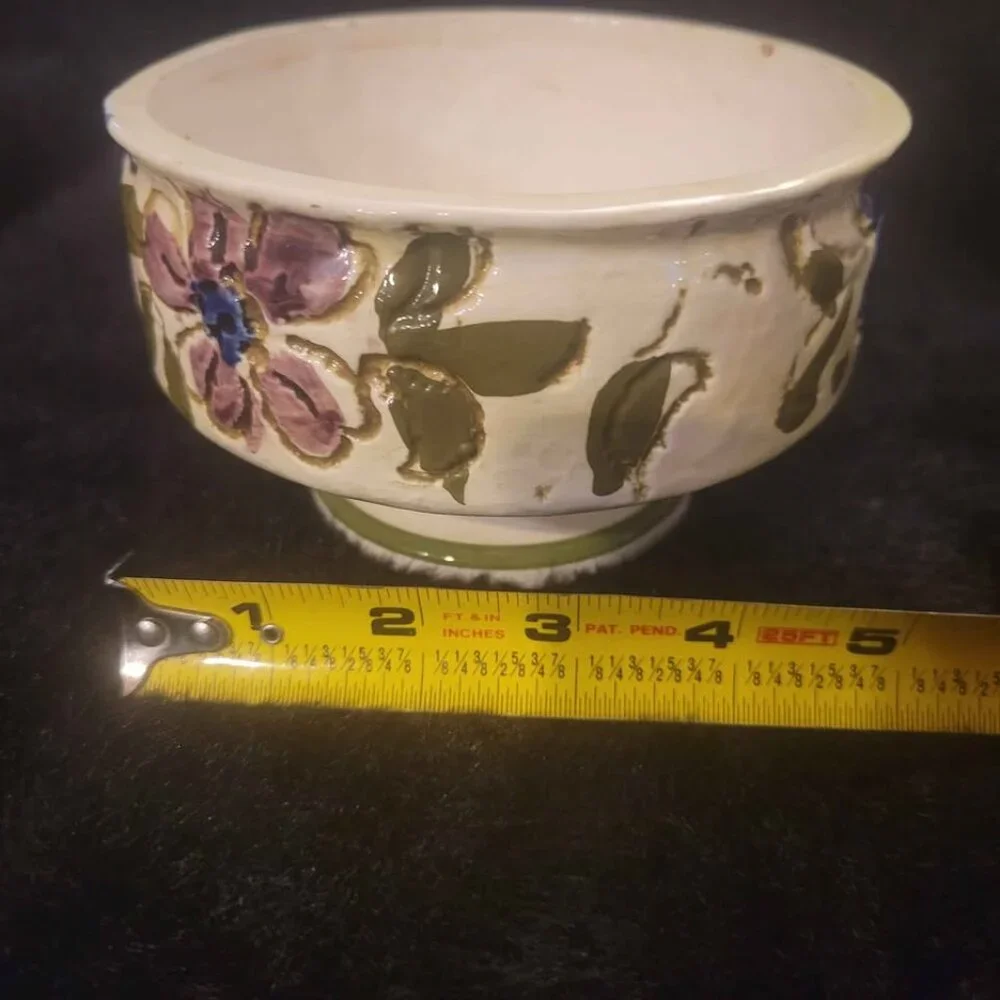 Vintage, Hand-Painted Ceramic Planter By Napcoware, Imported From Japan